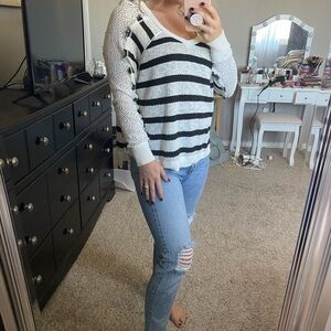 Striped knit Free People sweater